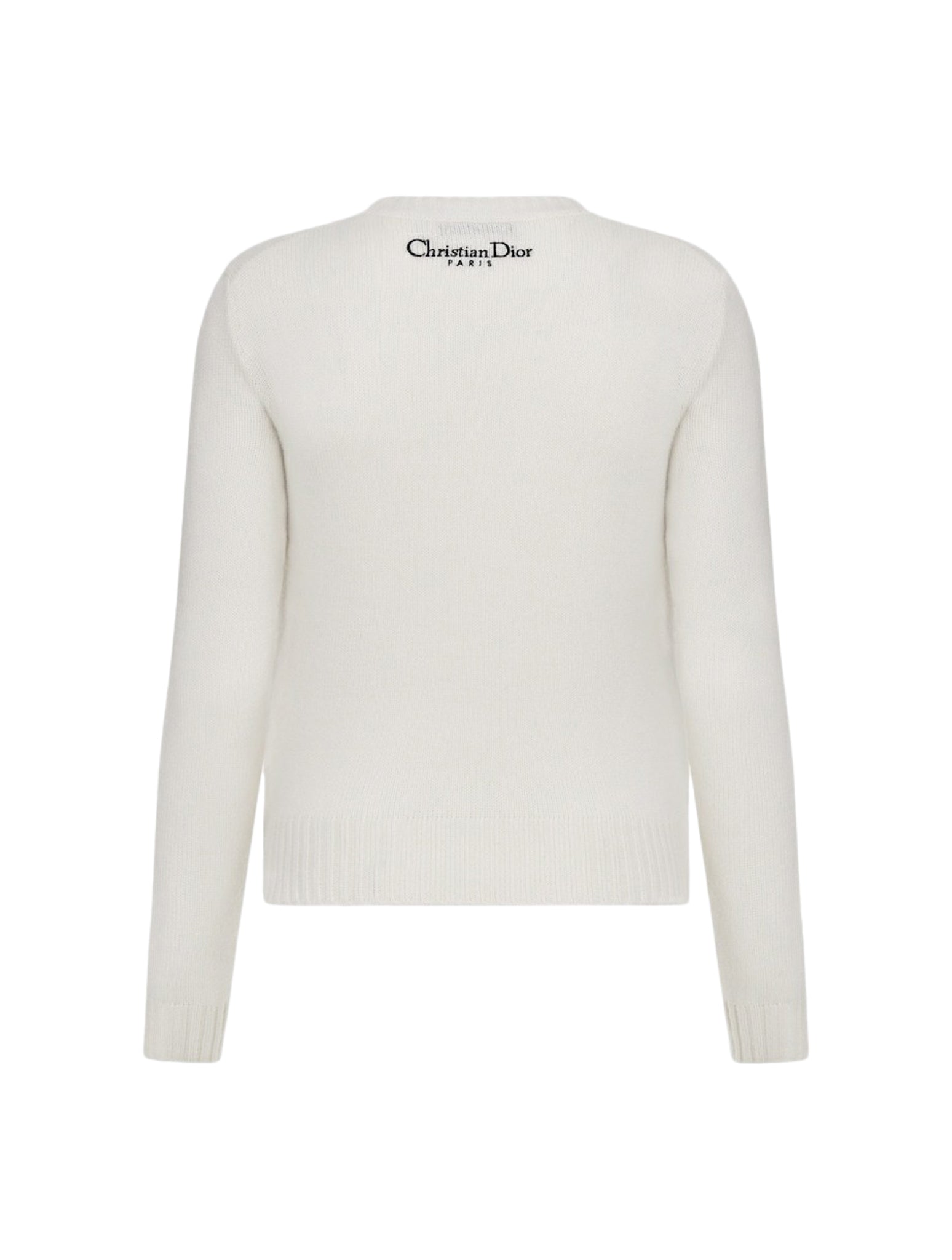 Cashmere sweater with embroidery.