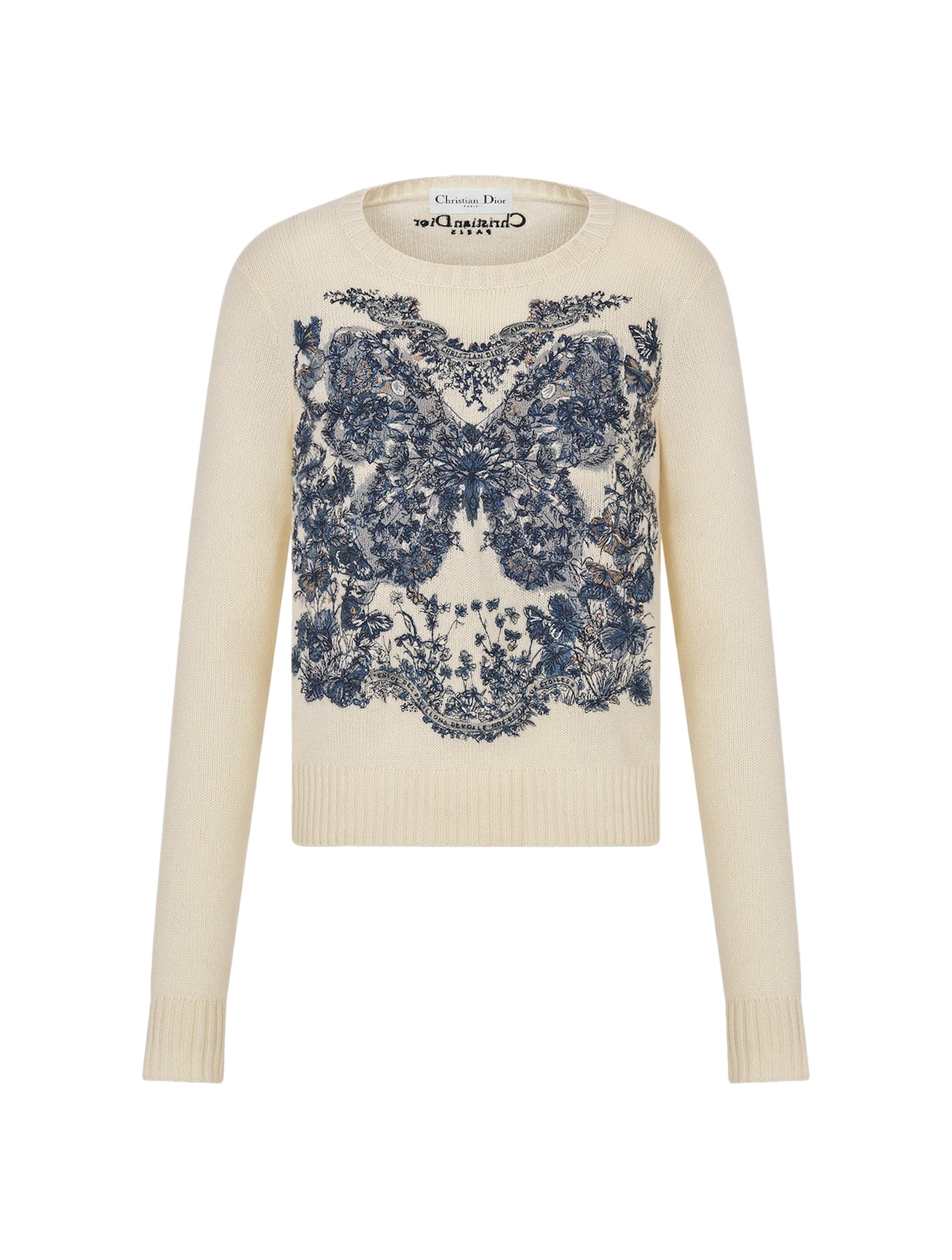 Cashmere sweater with embroidery