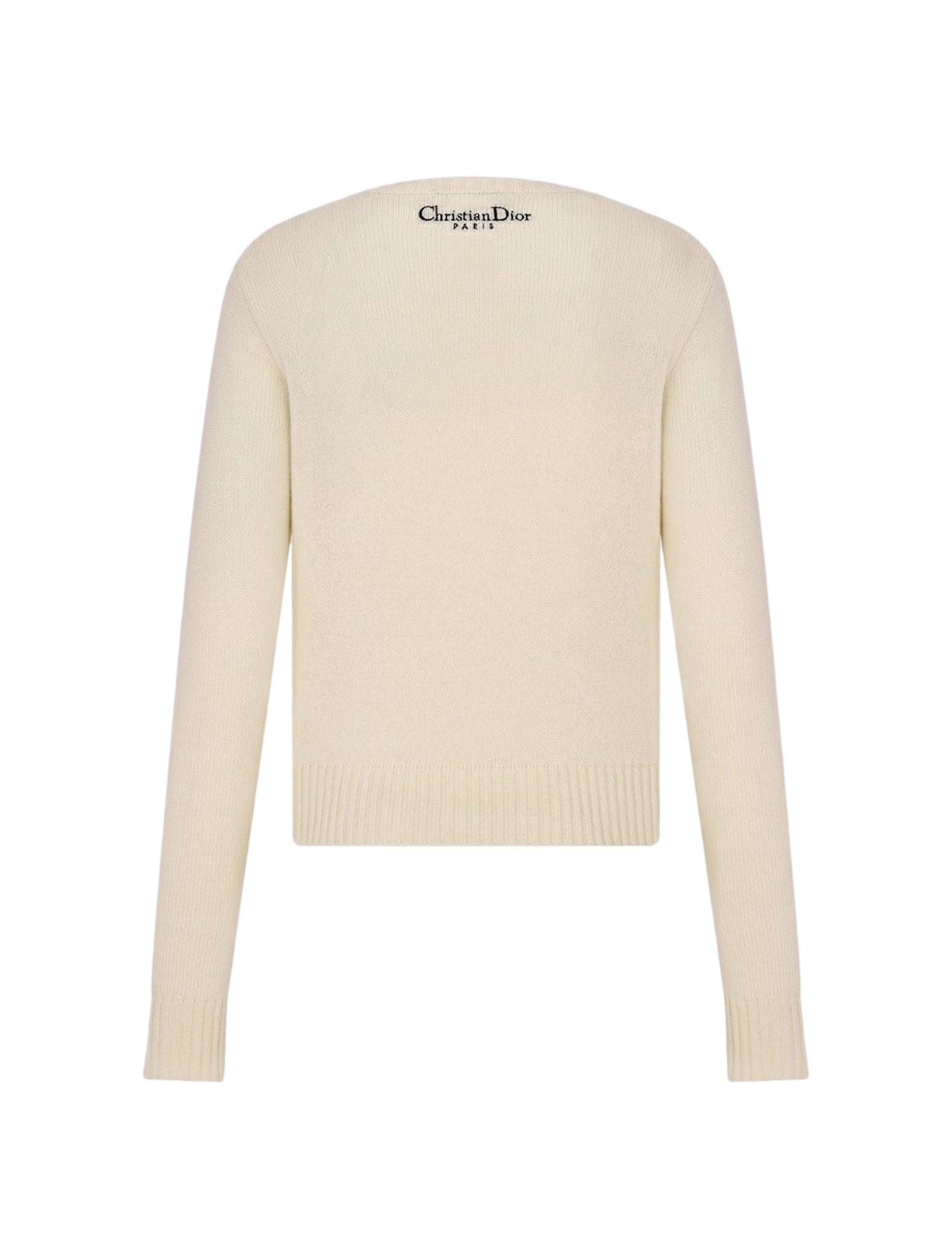 Cashmere sweater with embroidery