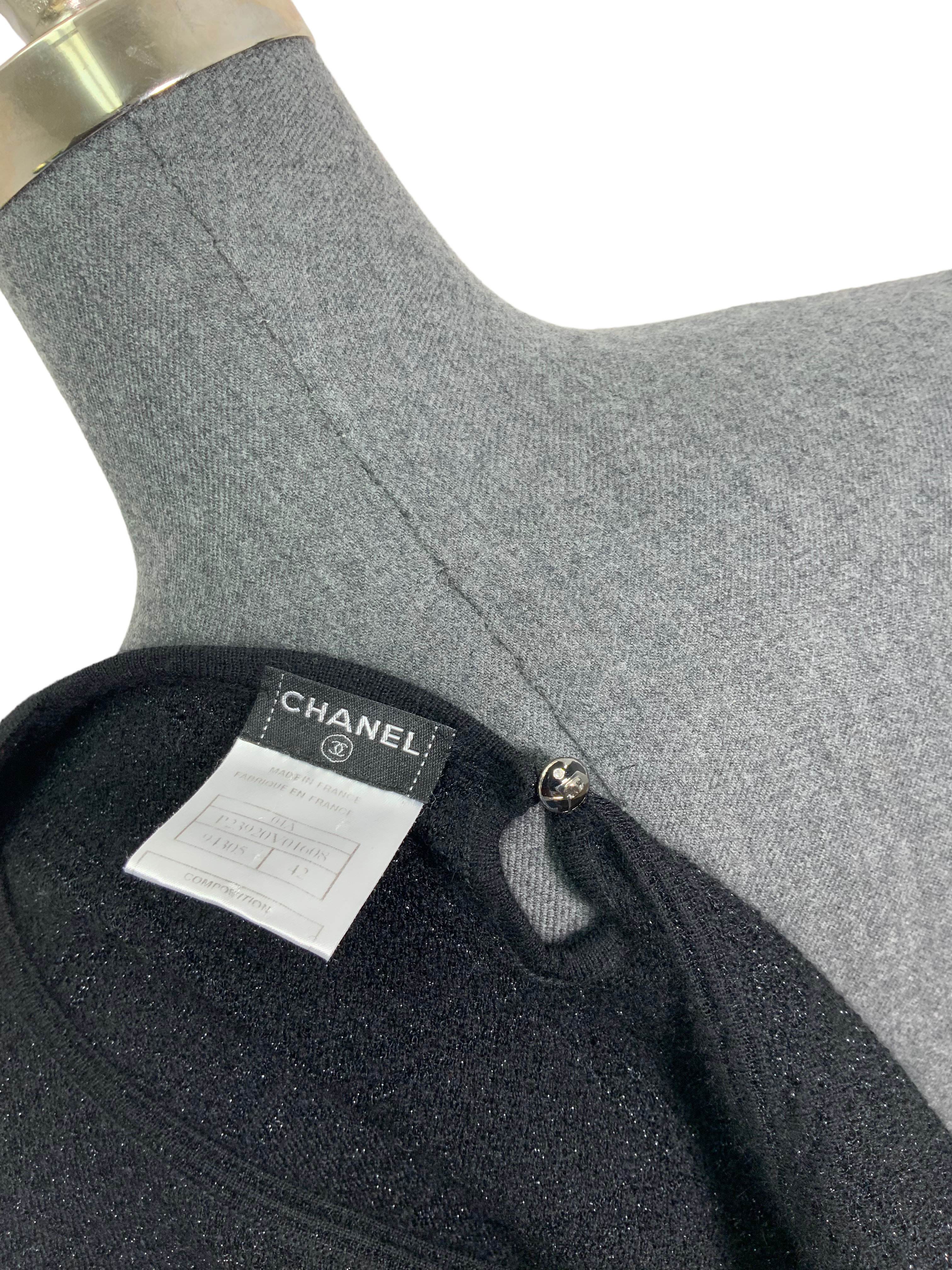 Chanel 04A Glitter Cashmere Sweater Large Size