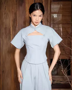 Cheongsam Corset (Powder Blue)