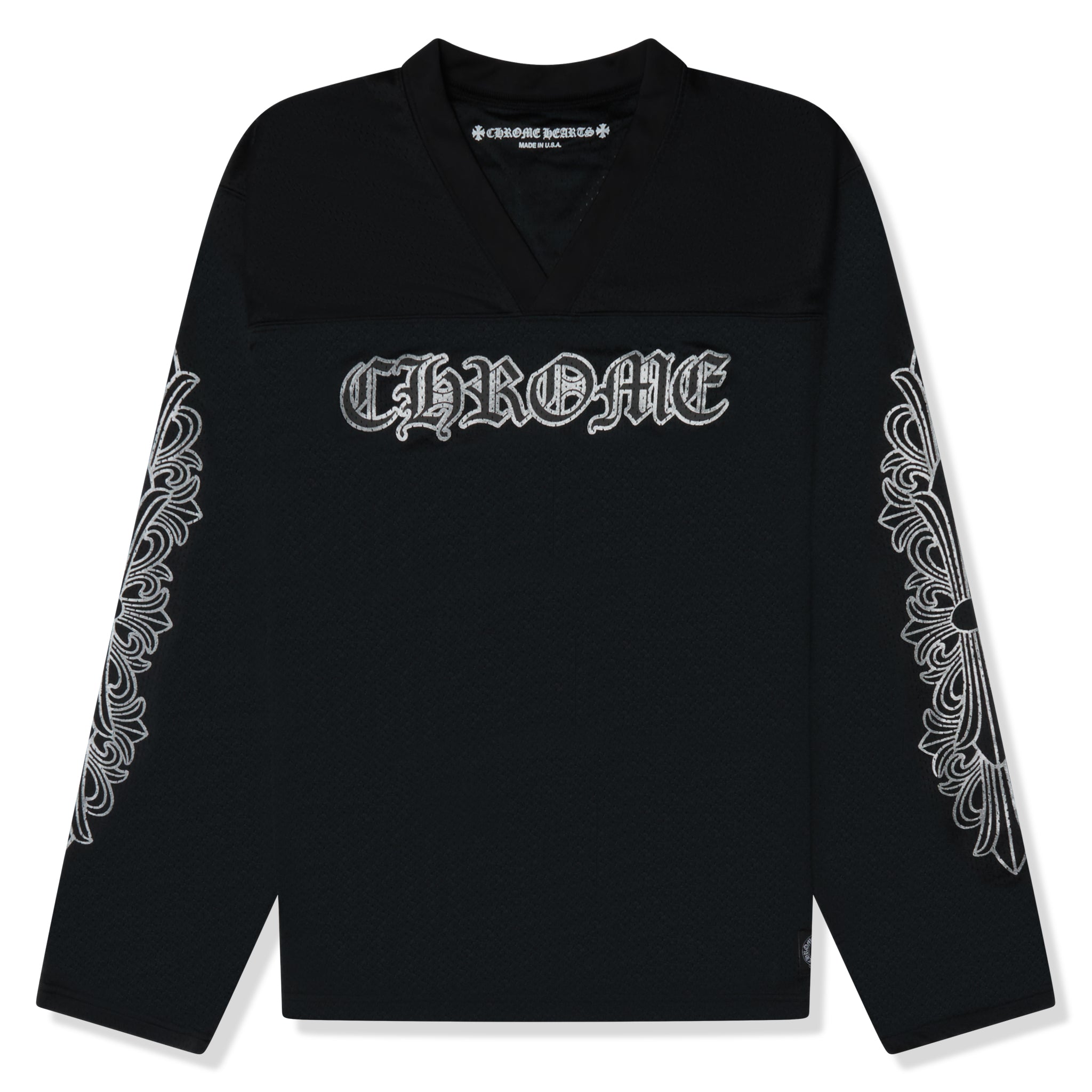 Chrome Hearts Stadium Mesh Long Sleeve Black Jersey