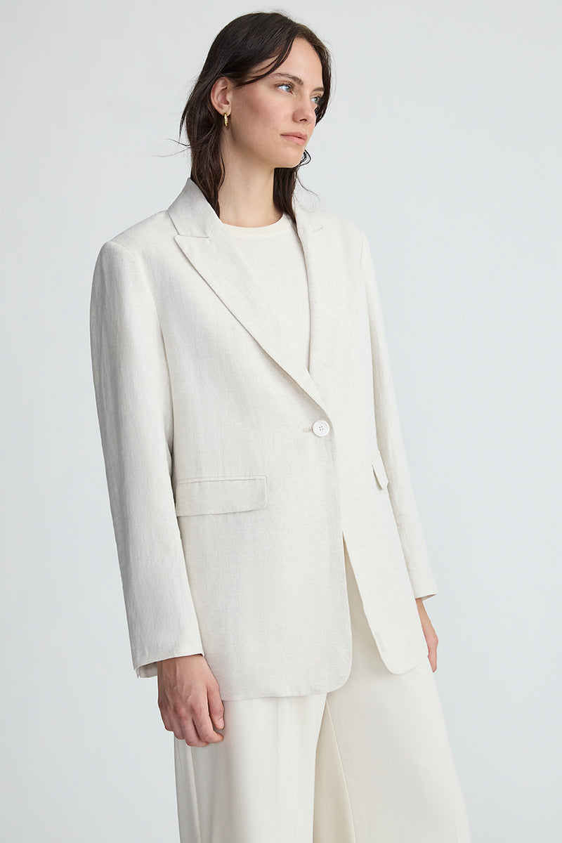 Classic linen blazer.