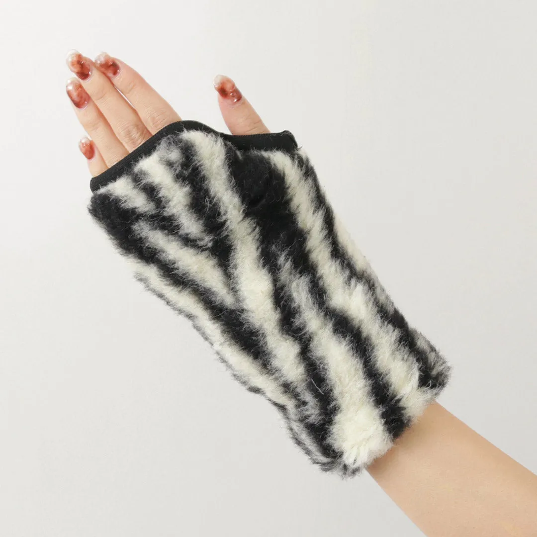 THUMBY HANDWARMERS Fingerless Women's Gloves Coldbreaker Boa Wool Solid Pattern