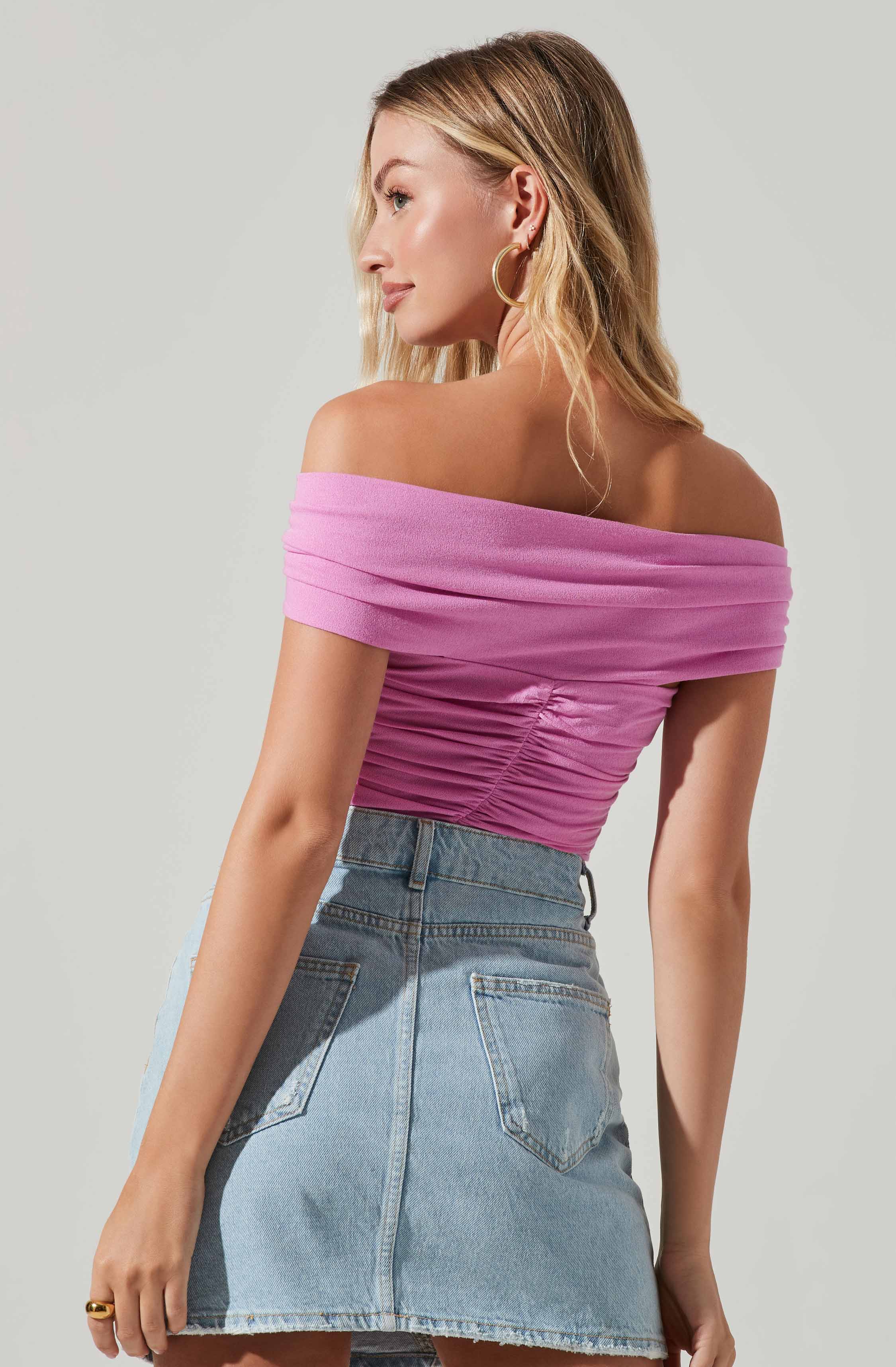 Cornelia Off Shoulder Ruched Bodysuit - SHOP NOW