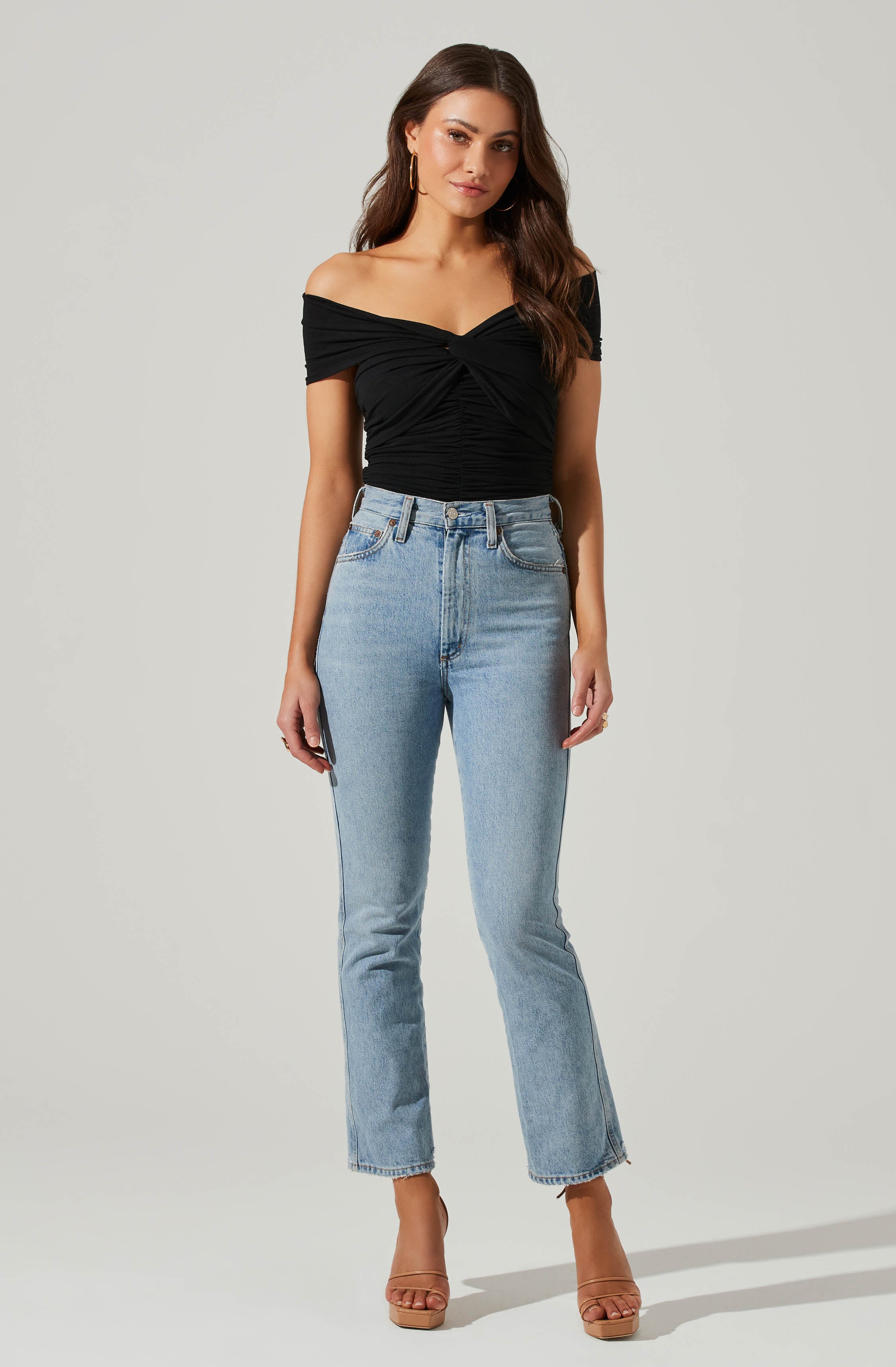 Cornelia Off Shoulder Ruched Bodysuit - SHOP NOW