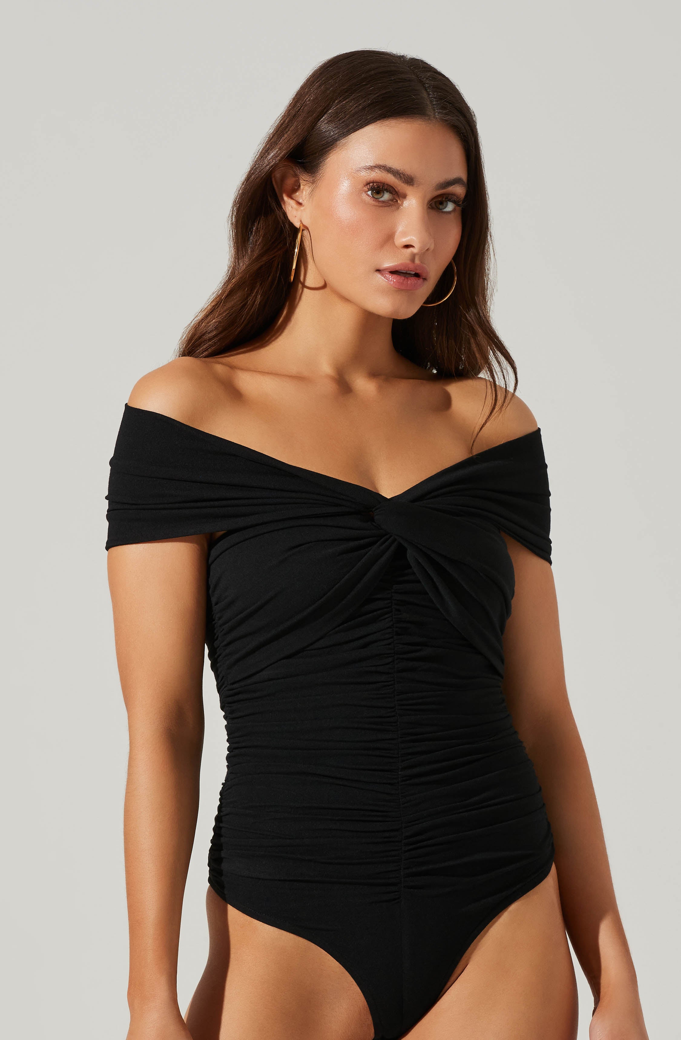 Cornelia Off Shoulder Ruched Bodysuit - SHOP NOW