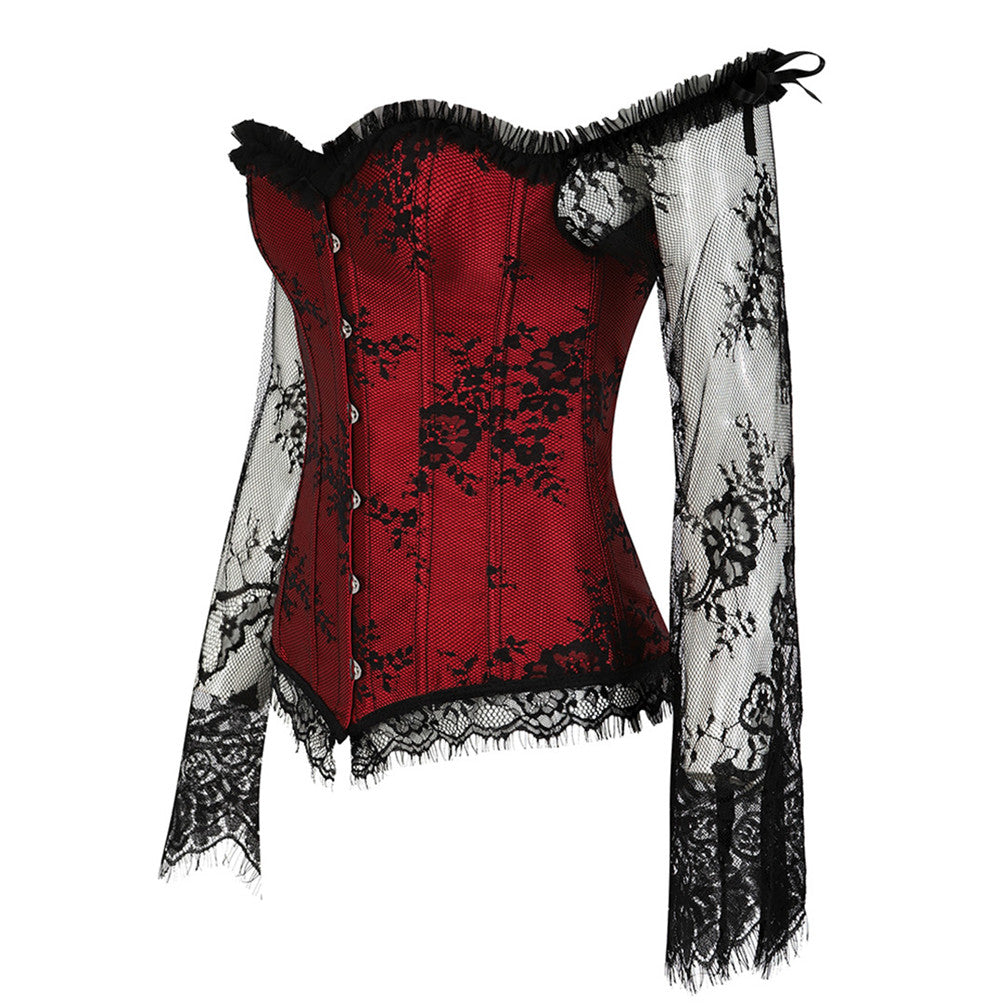 Corset Drag Forest (Red) - Google SEO friendly result: Red Forest Drag Corset - Shop Now!