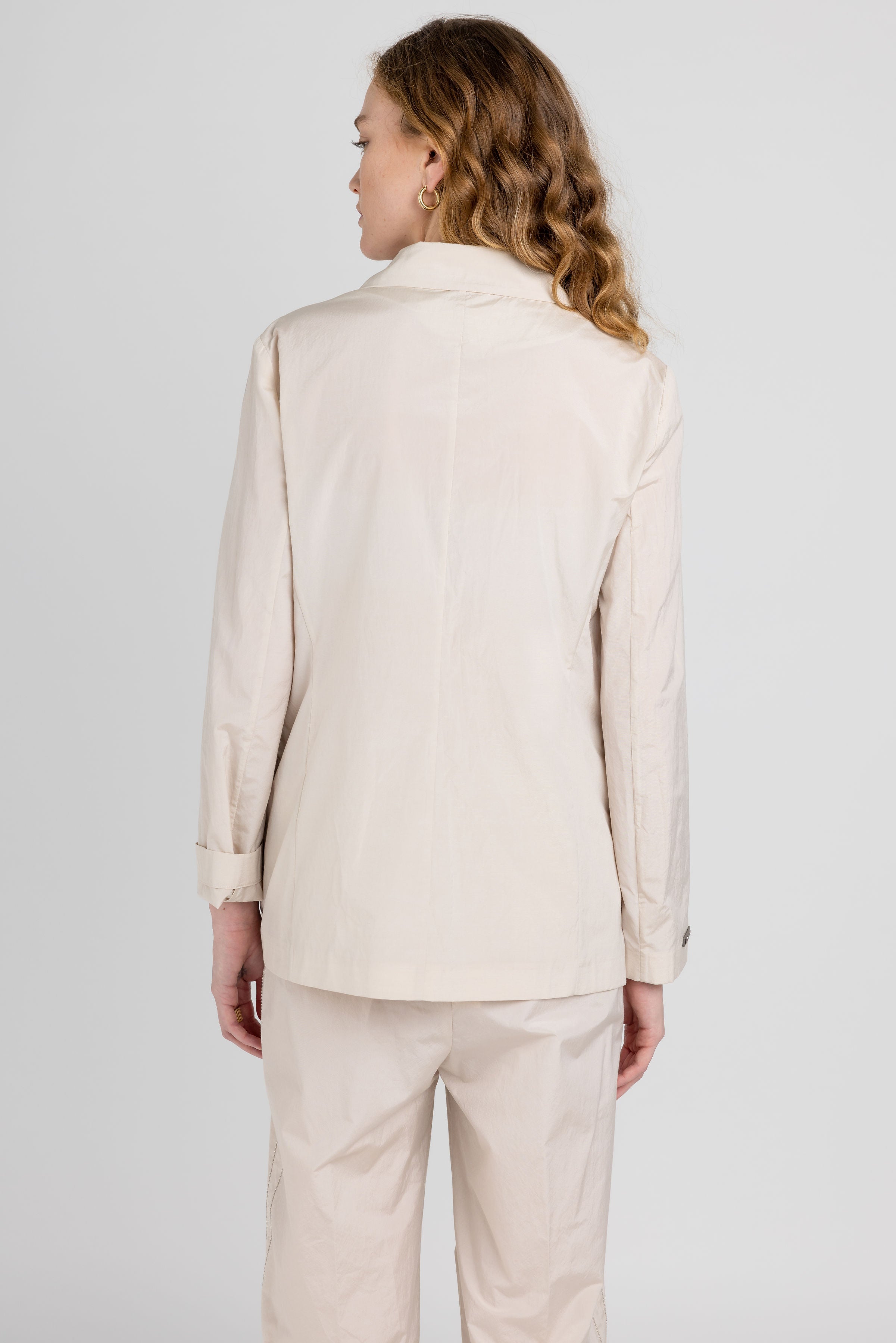 Cotton Poplin Blazer Sesame Beige