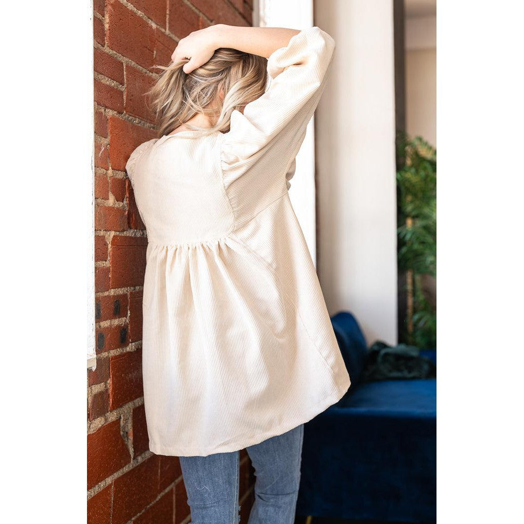 Cream Babydoll Tunic