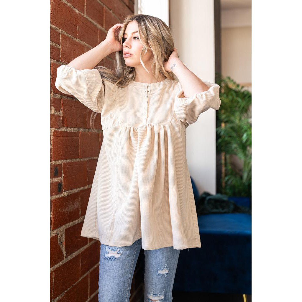 Cream Babydoll Tunic