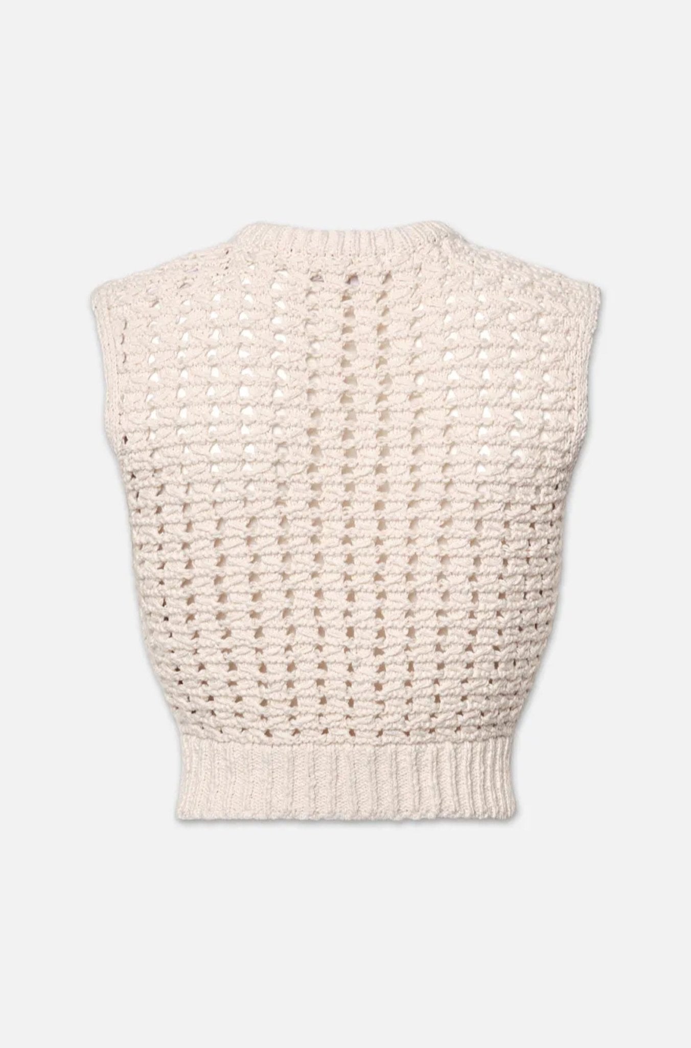 Cream Tape Yarn Sweater Vest