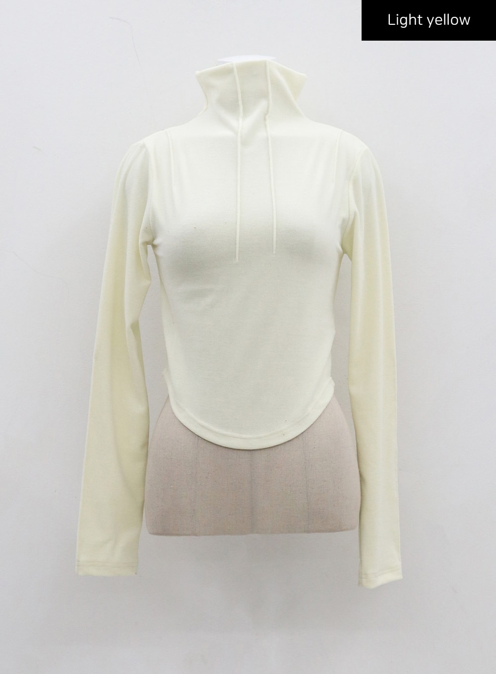 Crop Turtleneck with Bust Stripe Detail, CJ309