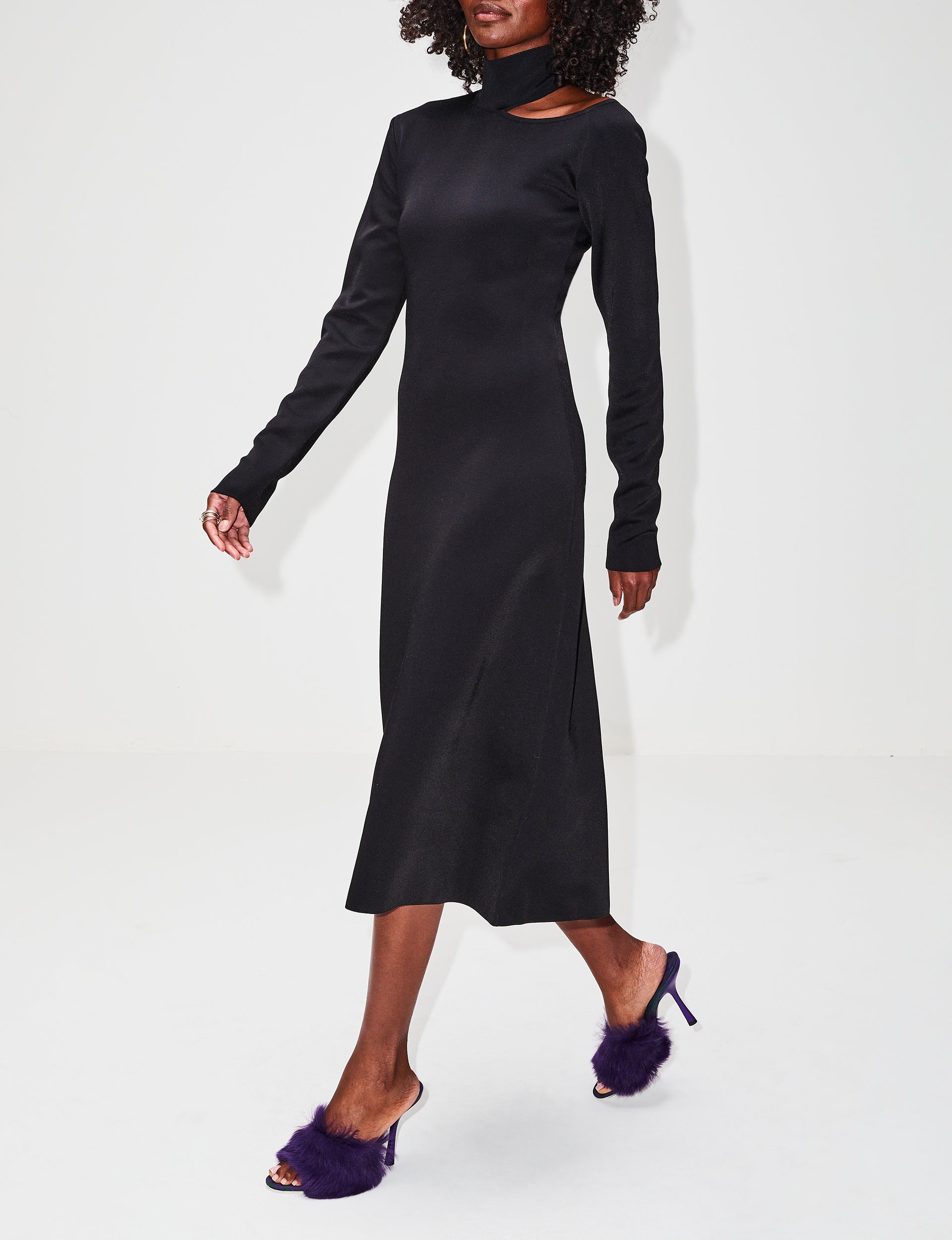 Cut Out Turtleneck Dress.