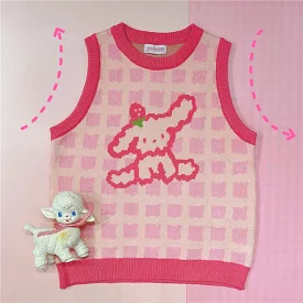 Cute Pink Japanese Dog Student Vest BY9024 - Multiple Uses