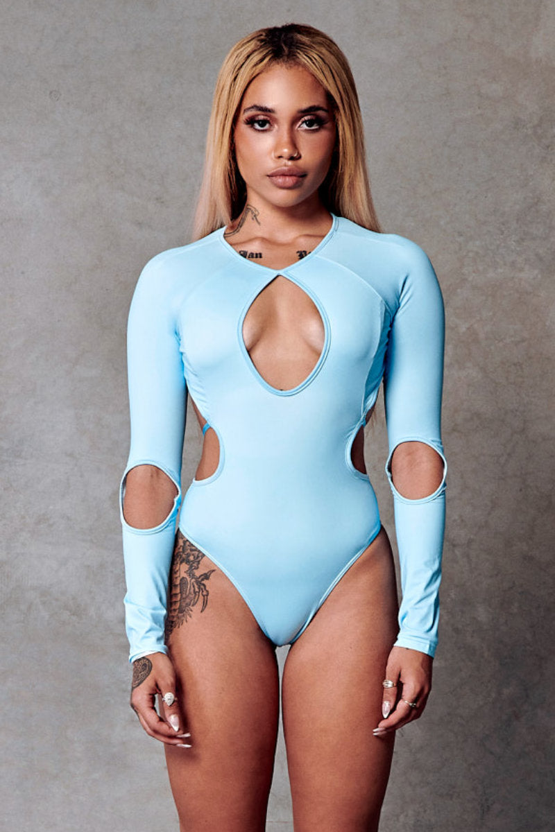 CXIX 119 Plunge Bodysuit - Blue for the best price