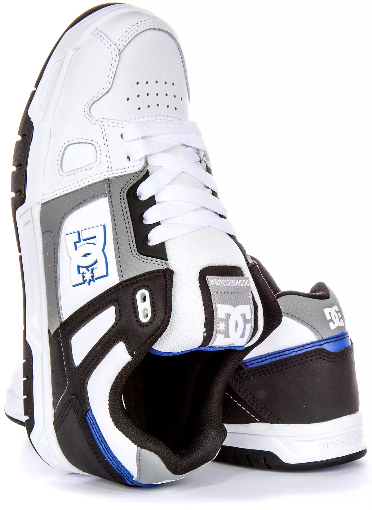 DC Shoes Stag White Black Grey Men's Sneakers