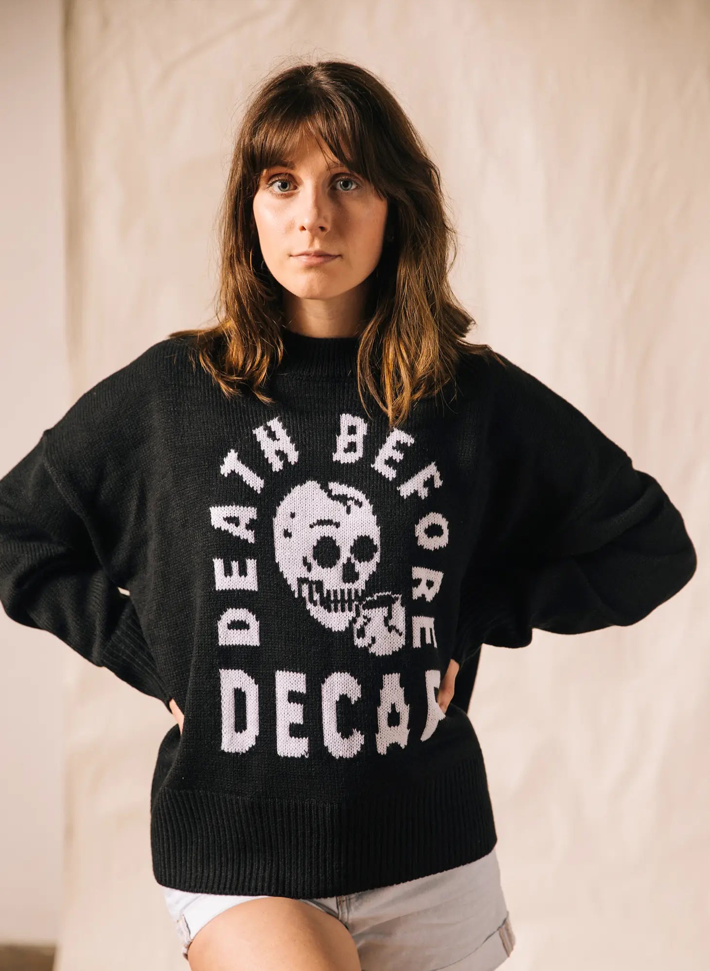 Death before decaf jumper.