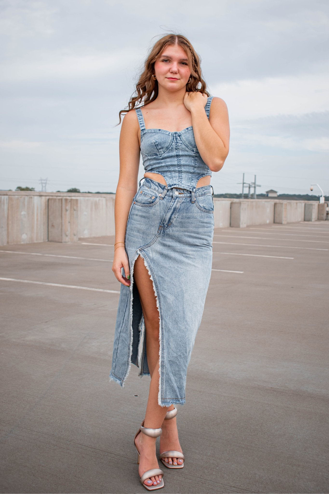 Denim Corset Blouse