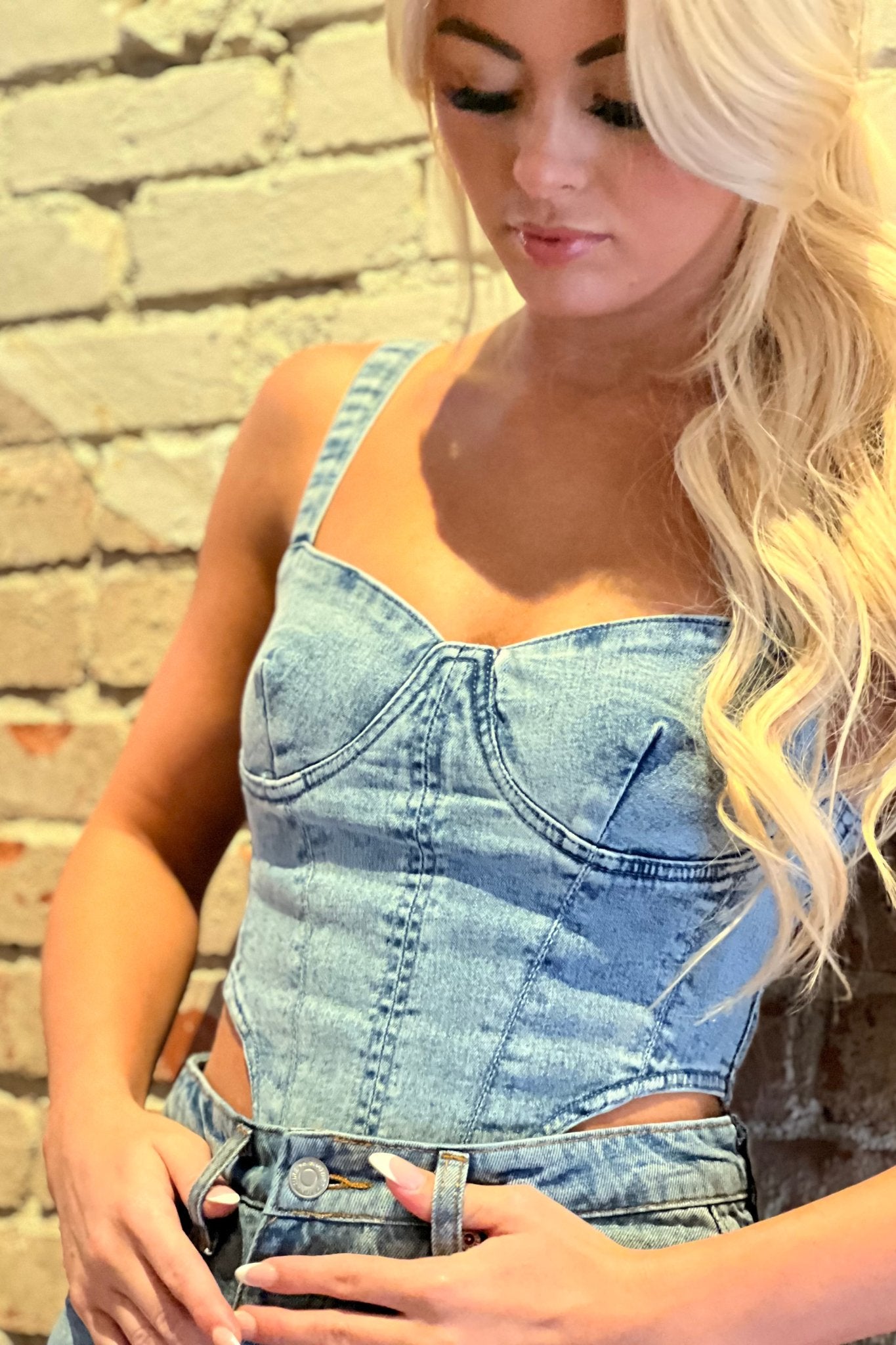 Denim Corset Blouse