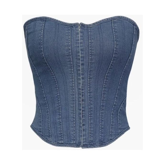 Denim Corset Top - Sultry and Stylish