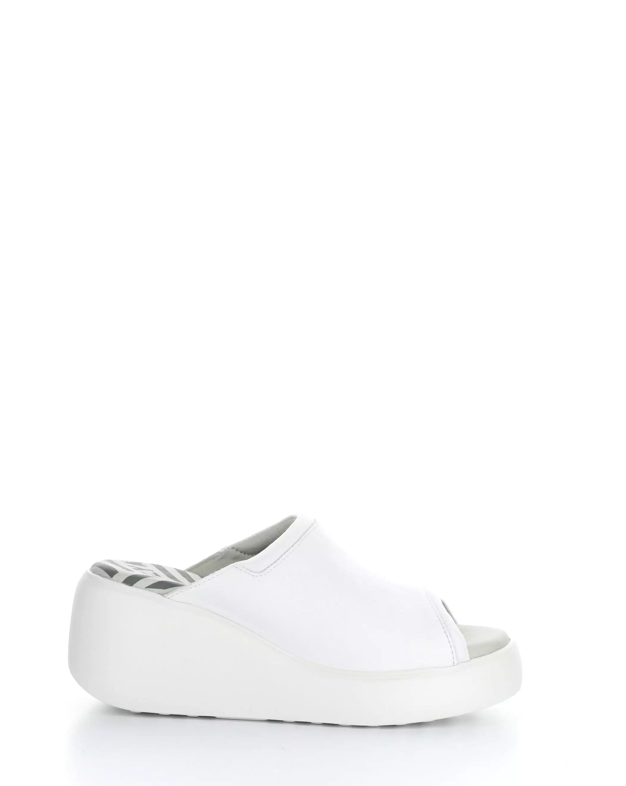 DOLI042FLY 003 WHITE round toe sandals