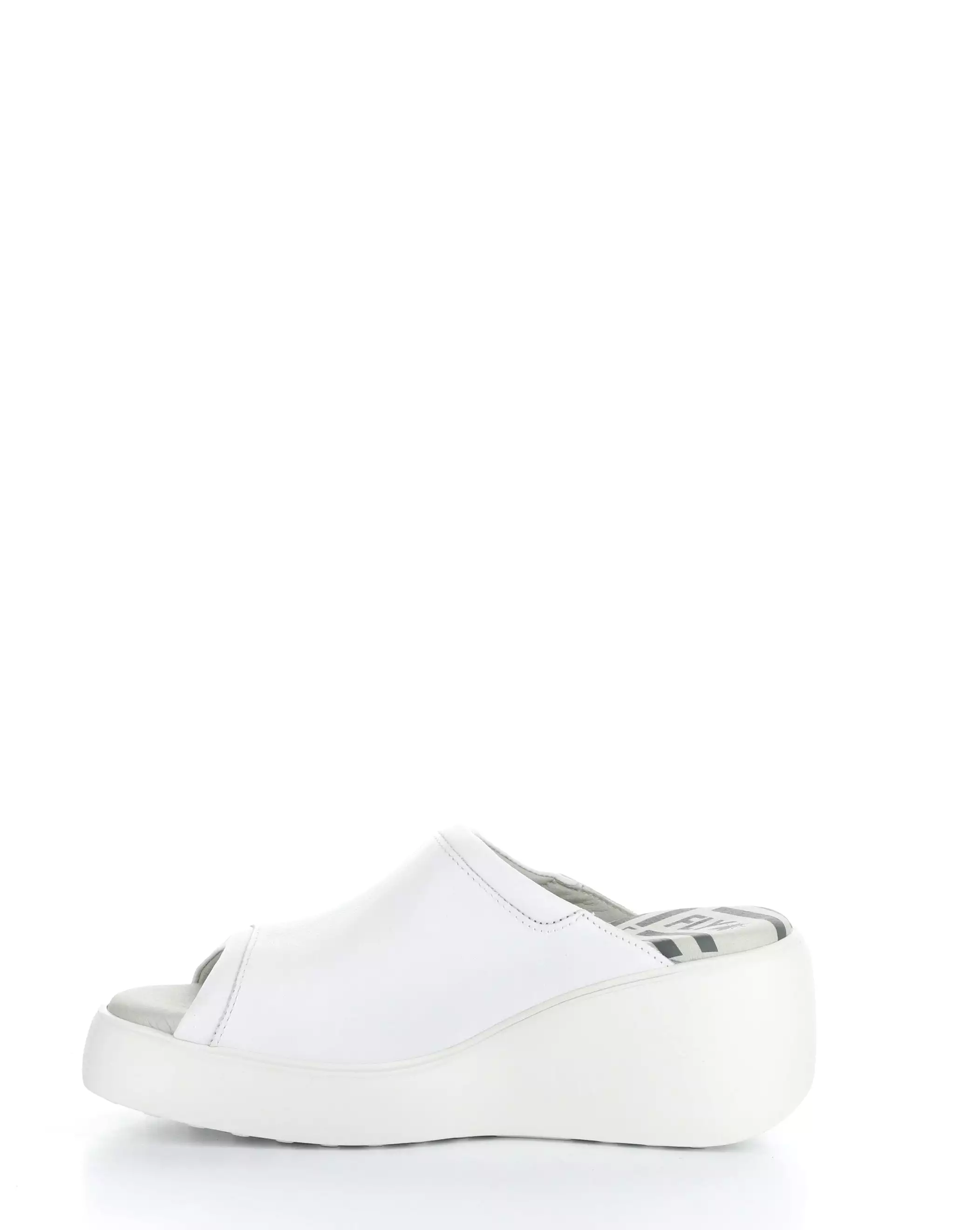 DOLI042FLY 003 WHITE round toe sandals