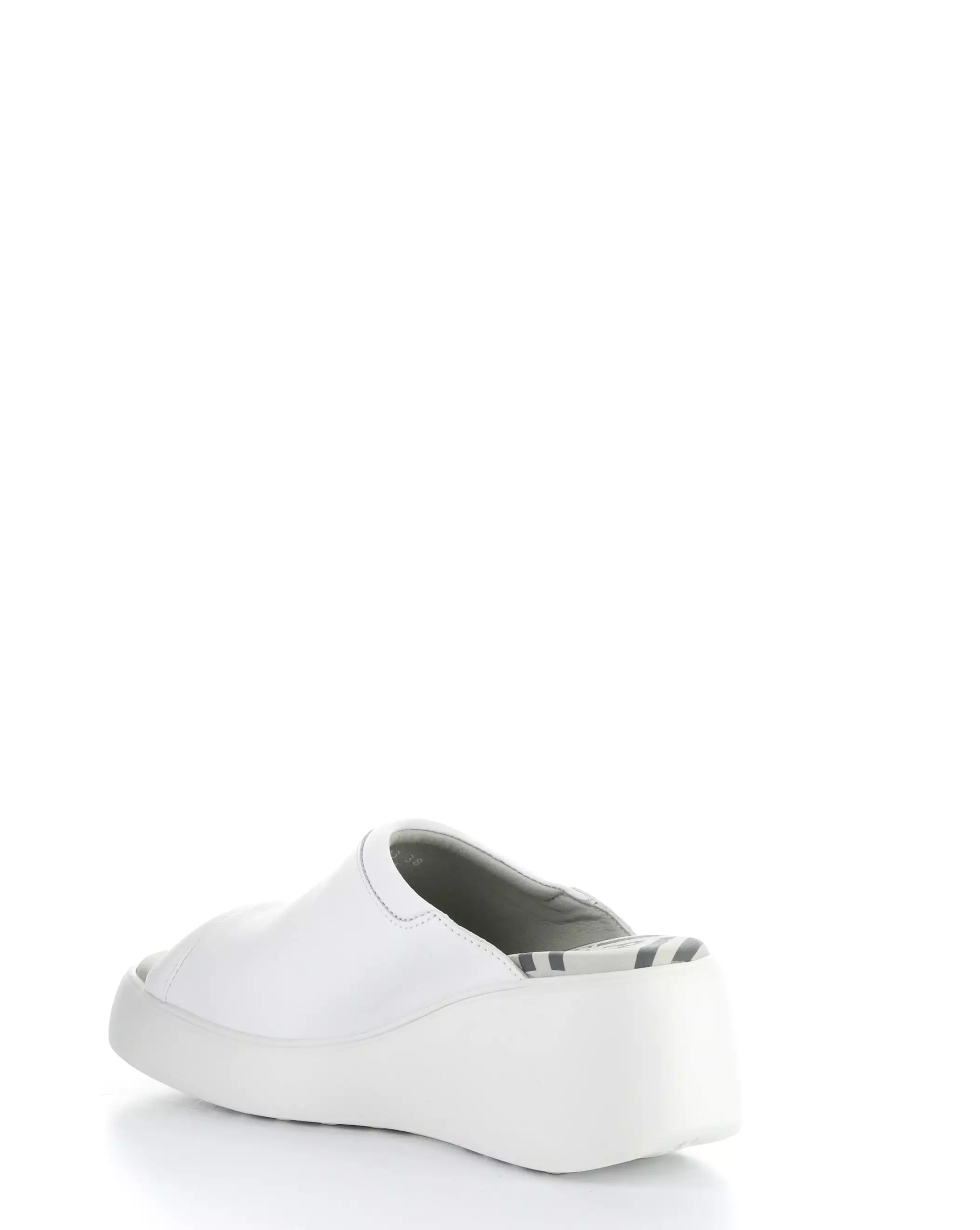 DOLI042FLY 003 WHITE round toe sandals