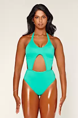 Dollhaus Aqua Halter Bodysuit - CXIX