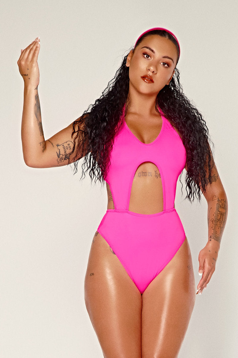 Dollhaus Halter Bodysuit - Pink