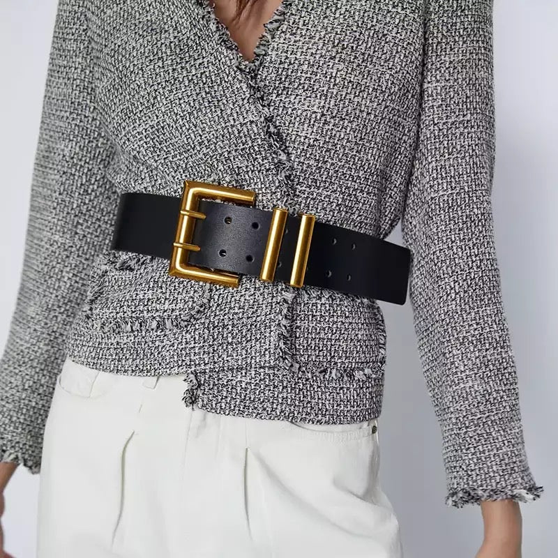 Double Layer Pin Buckle Belt for Women