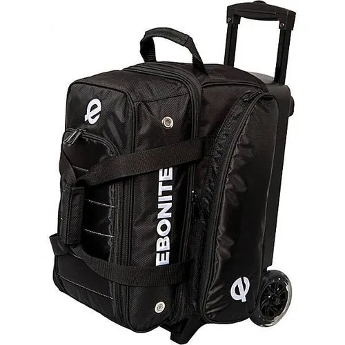 Ebonite Eclipse Double Roller Bowling Bag Black can be rewritten as Ebonite Eclipse Bowling Bag - Black Double Roller.