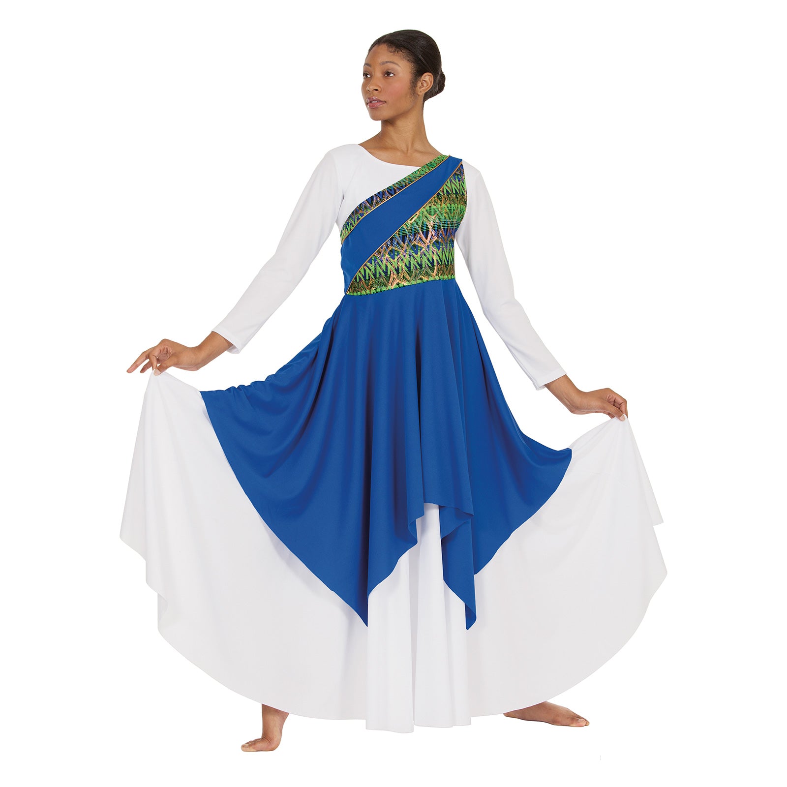 Eurotard Adult Praise Dance Tunic - Asymmetrical Design