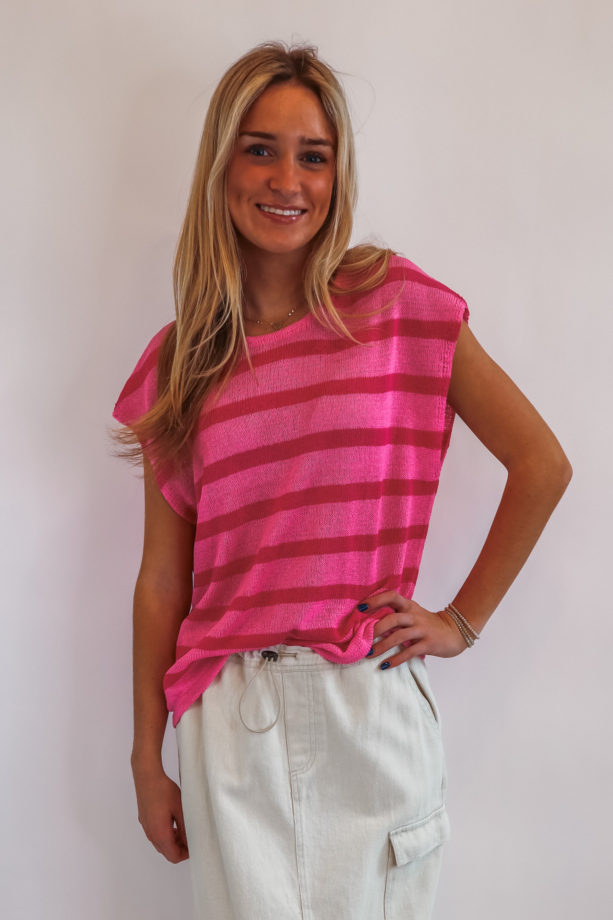 Fab Fuchsia Striped Jumper