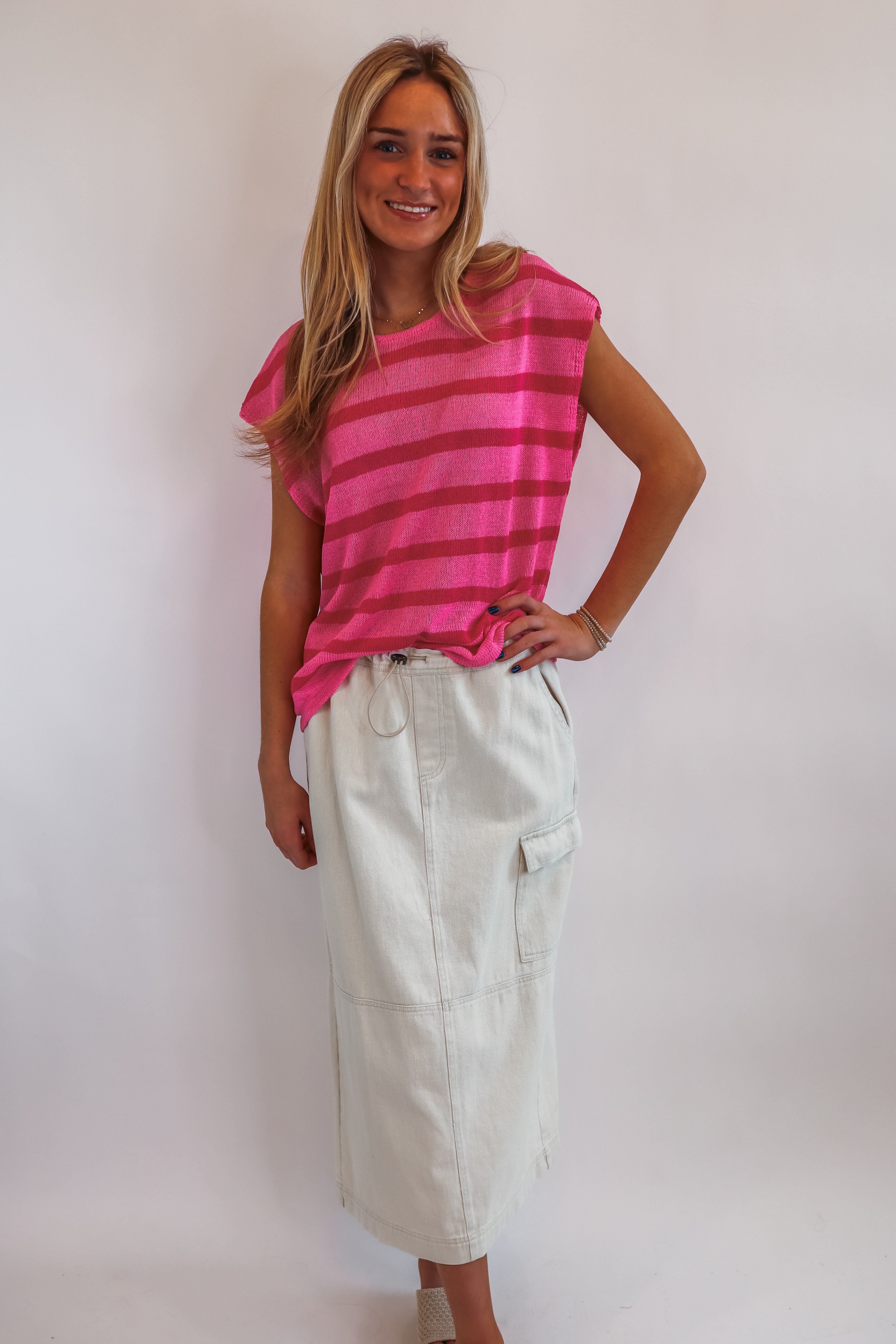 Fab Fuchsia Striped Jumper