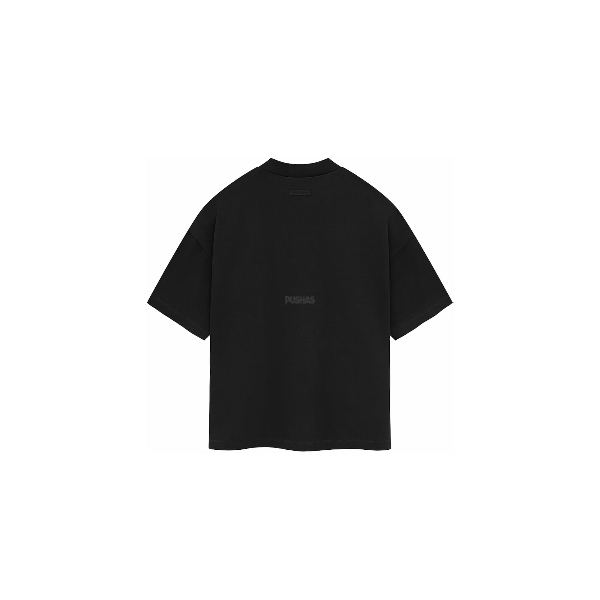 Fear Of God Essentials Jet Black Heavy Jersey Crewneck T-shirt available in 2024.