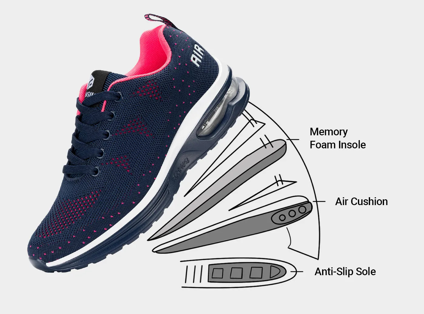 FitVille Women's AirStride Running Shoes - Buy V2 Online