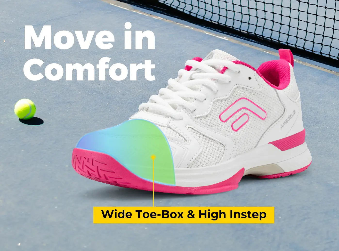 FitVille Women's Amadeus Court Shoes V4 - Tennis & Pickleball