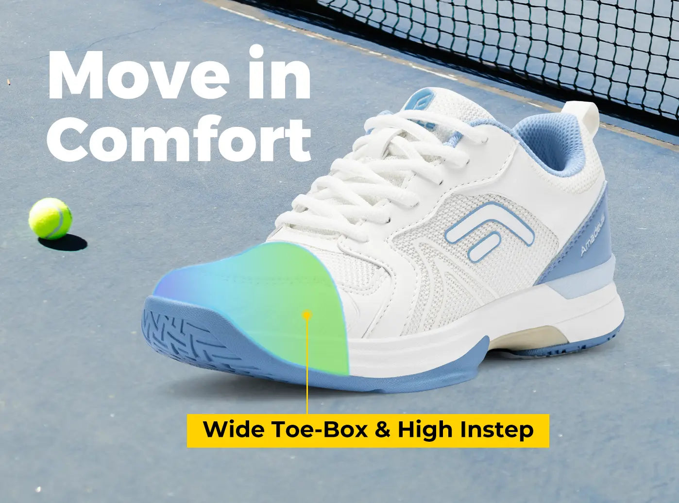 FitVille Women's Amadeus Court Shoes V6: Tennis & Pickleball