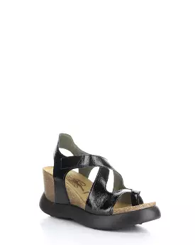 Gavi Black Velcro Sandals