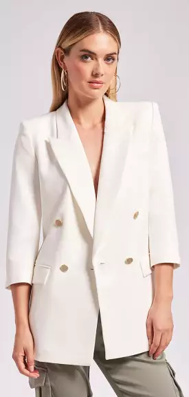 Generation Love Maxine Crepe Blazer White - Shop now.