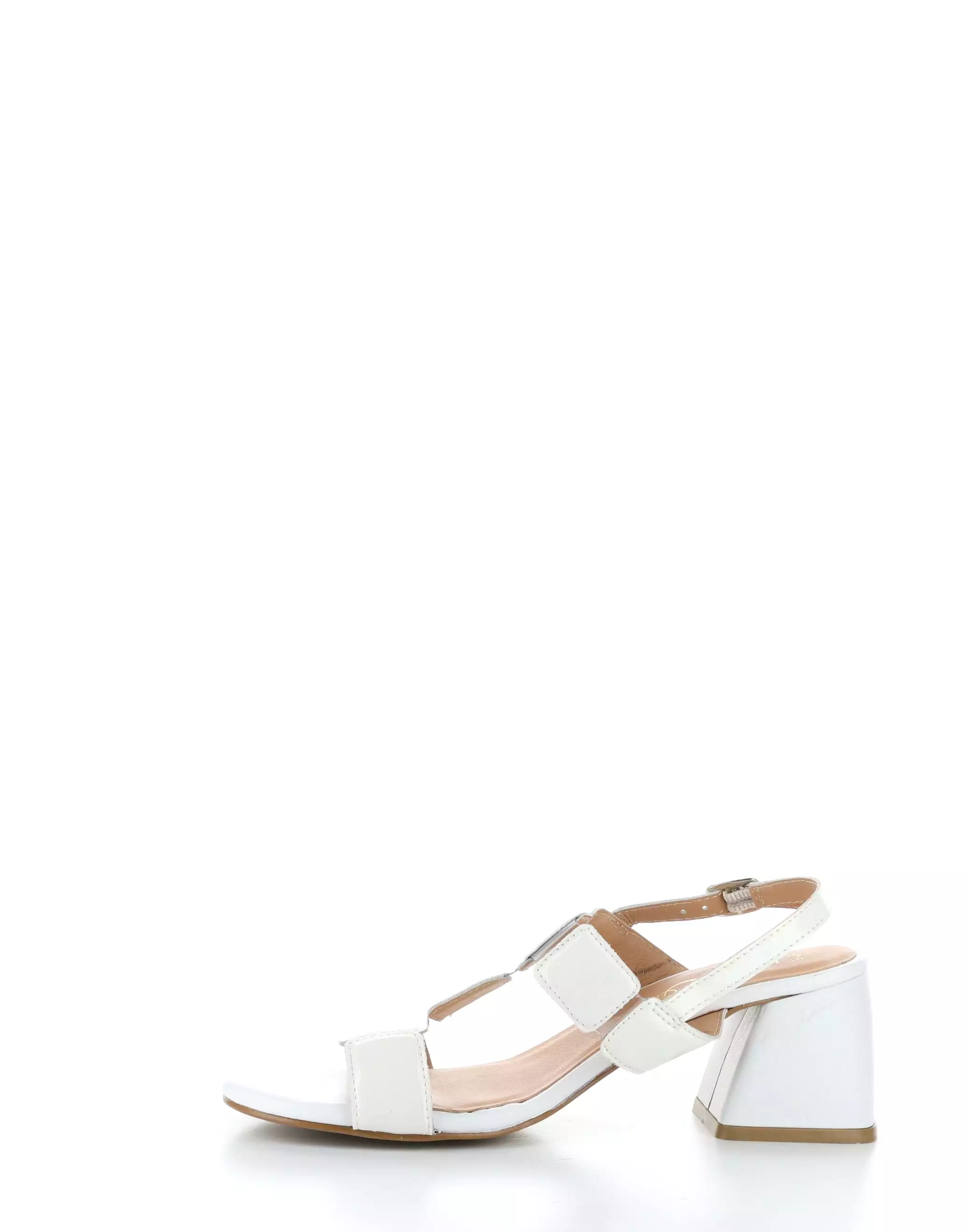 Glowing White Buckle Sandals