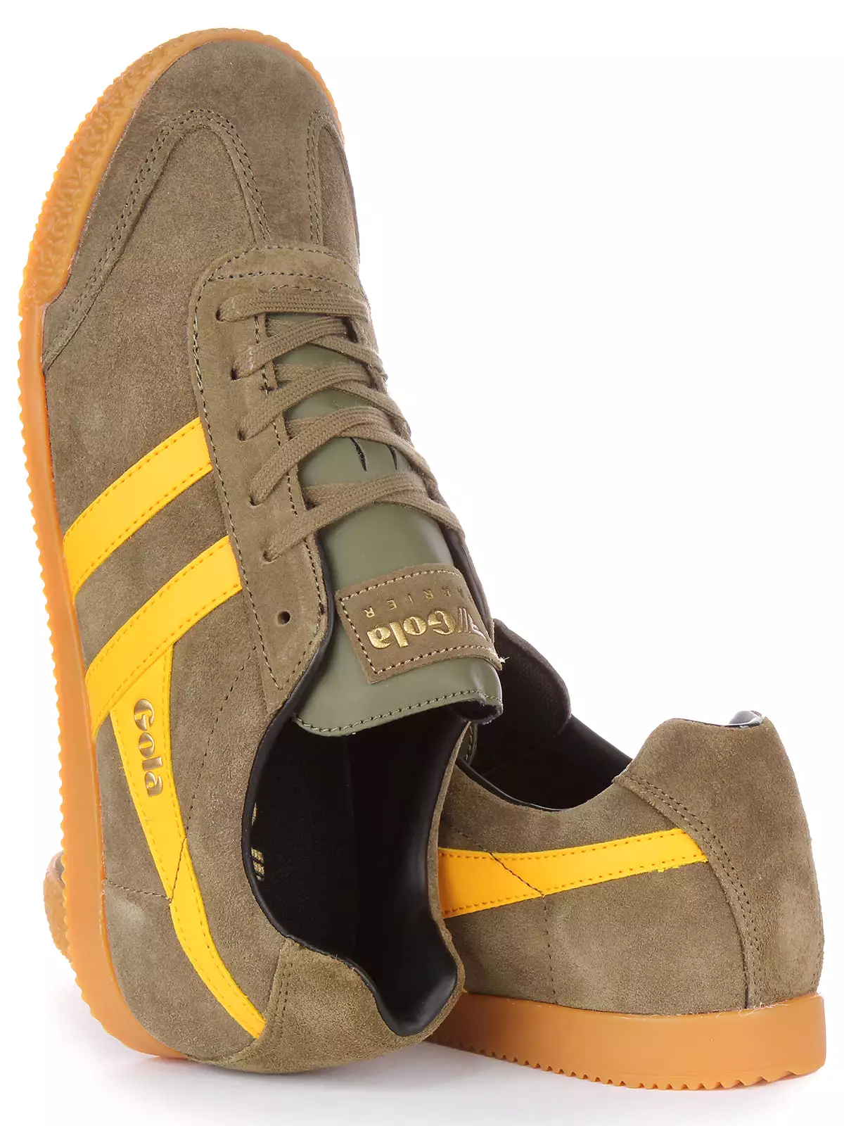 Gola Harrier Men's Shoes - Khaki Yellow