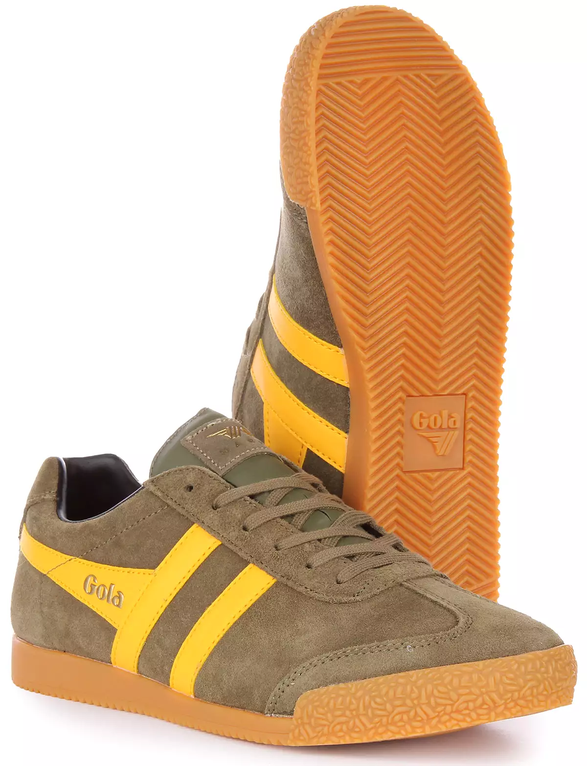 Gola Harrier Men's Shoes - Khaki Yellow