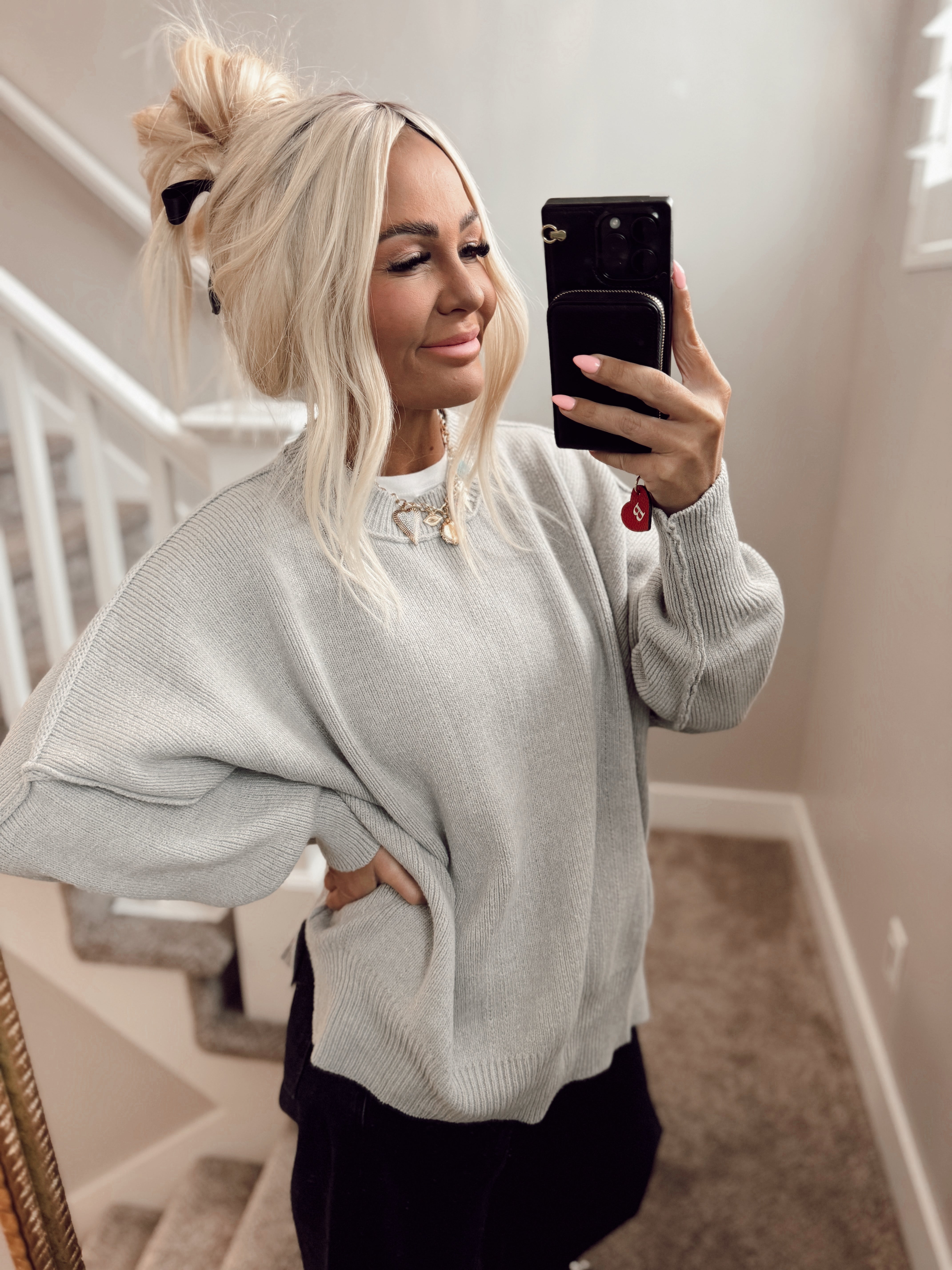 Gray sweater