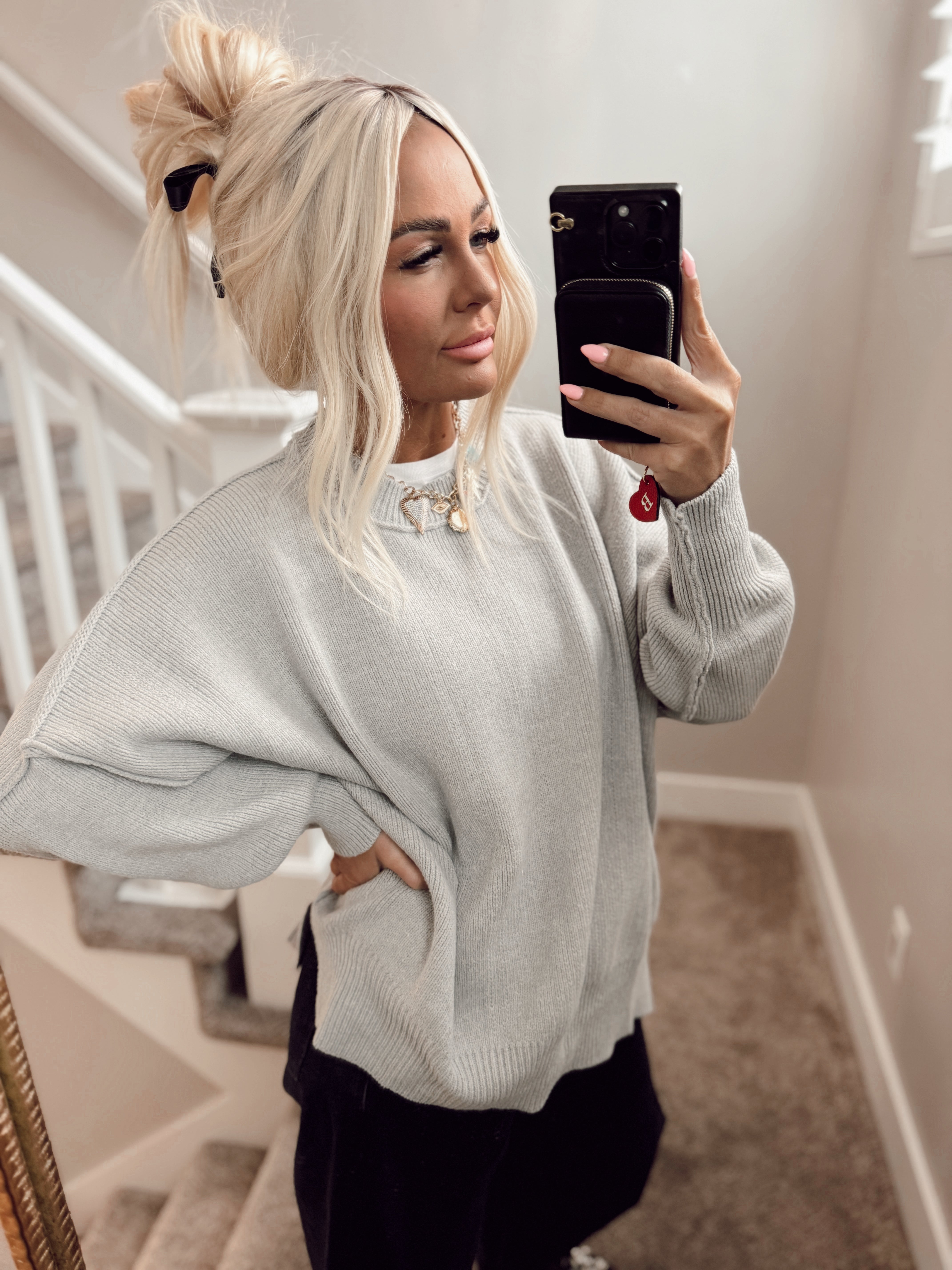 Gray sweater