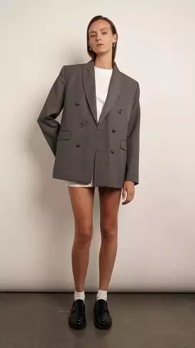 Grey Oversized Blazer - Parentezi