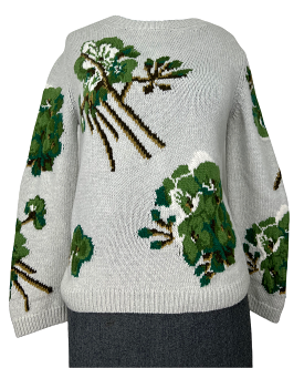 gucci floral wool sweater size s hand stitched new