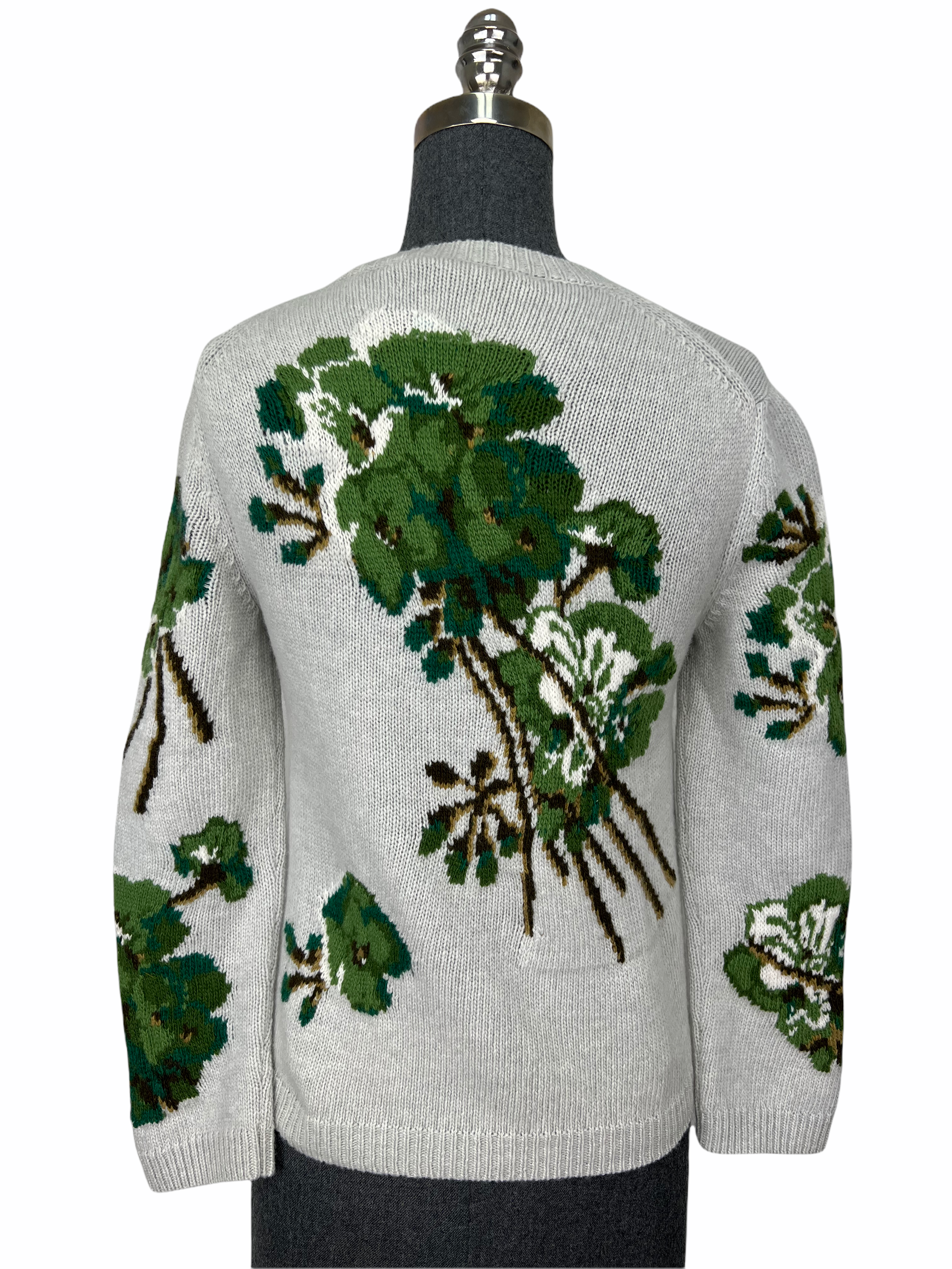 gucci floral wool sweater size s hand stitched new