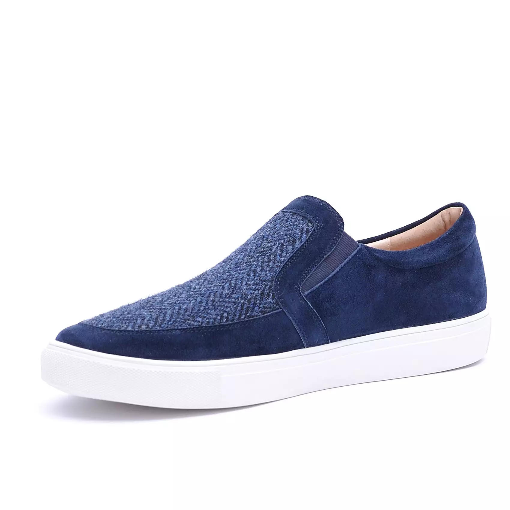 Harris Tweed & Suede Trainers for Men - 2 Color Options